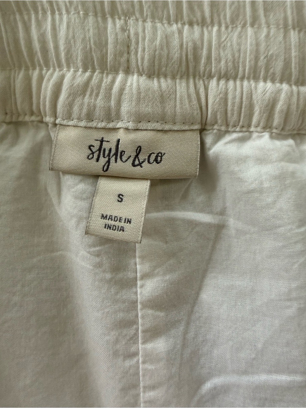 Style & Co. White Drawstring Shorts - Picture 3 of 4
